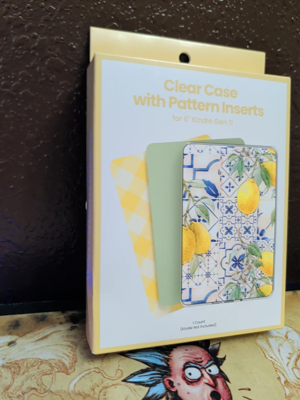 Clear Case with Lemon Pattern Inserts for 6
